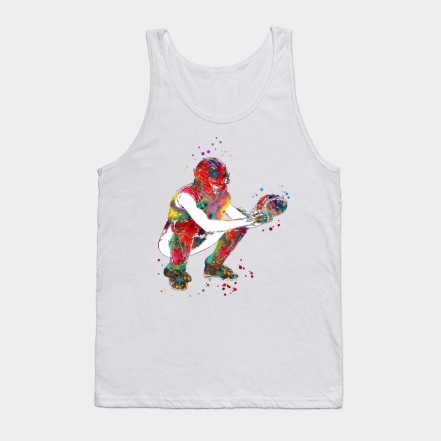 American Football Player Girl Tank Top by RosaliArt